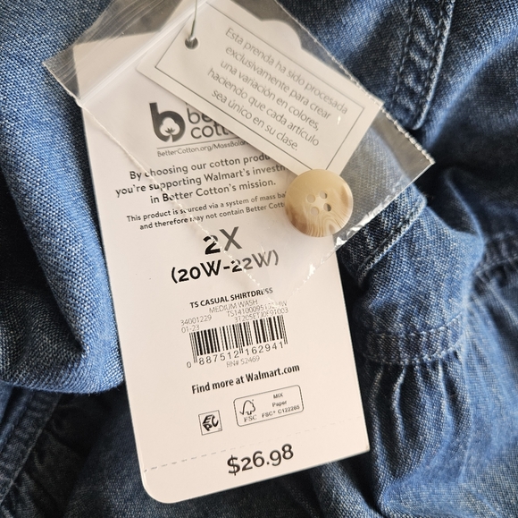 100% Cotton Casual Shirt Dress - Picture 7 of 7